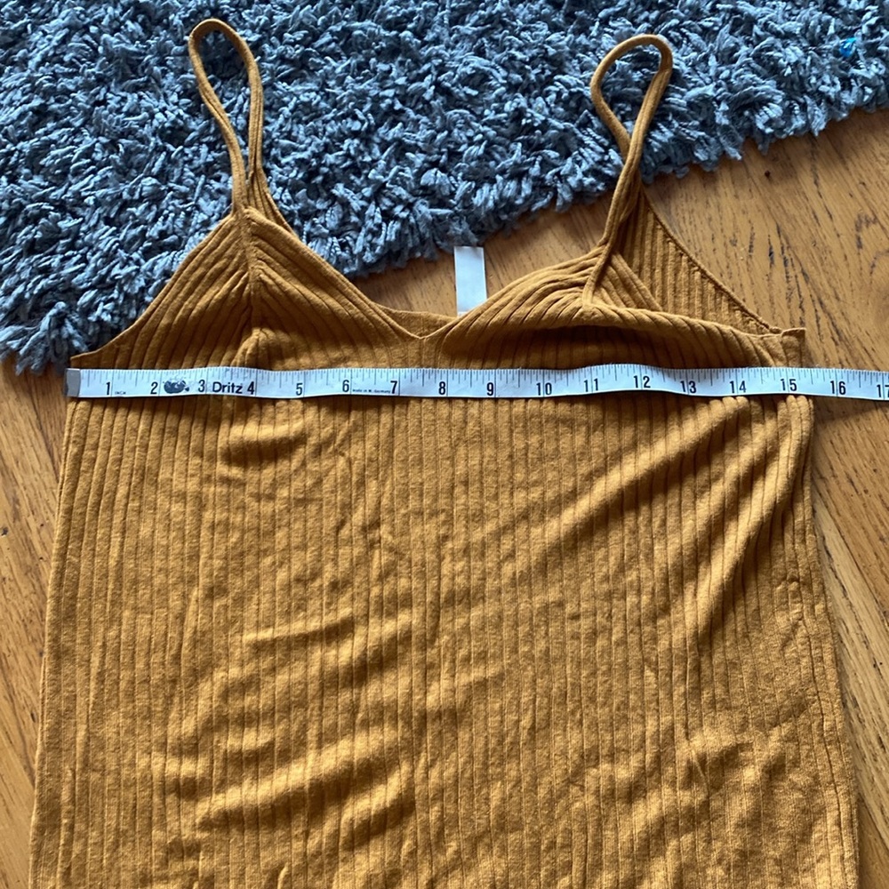 Meadow Rue Mustard Ribbed Tank Top - Picture 9 of 10